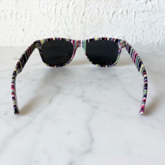 Ray-Ban RB2140 Original Wayfarer Striped Multicolor Sunglasses Scratched Lens main image 11